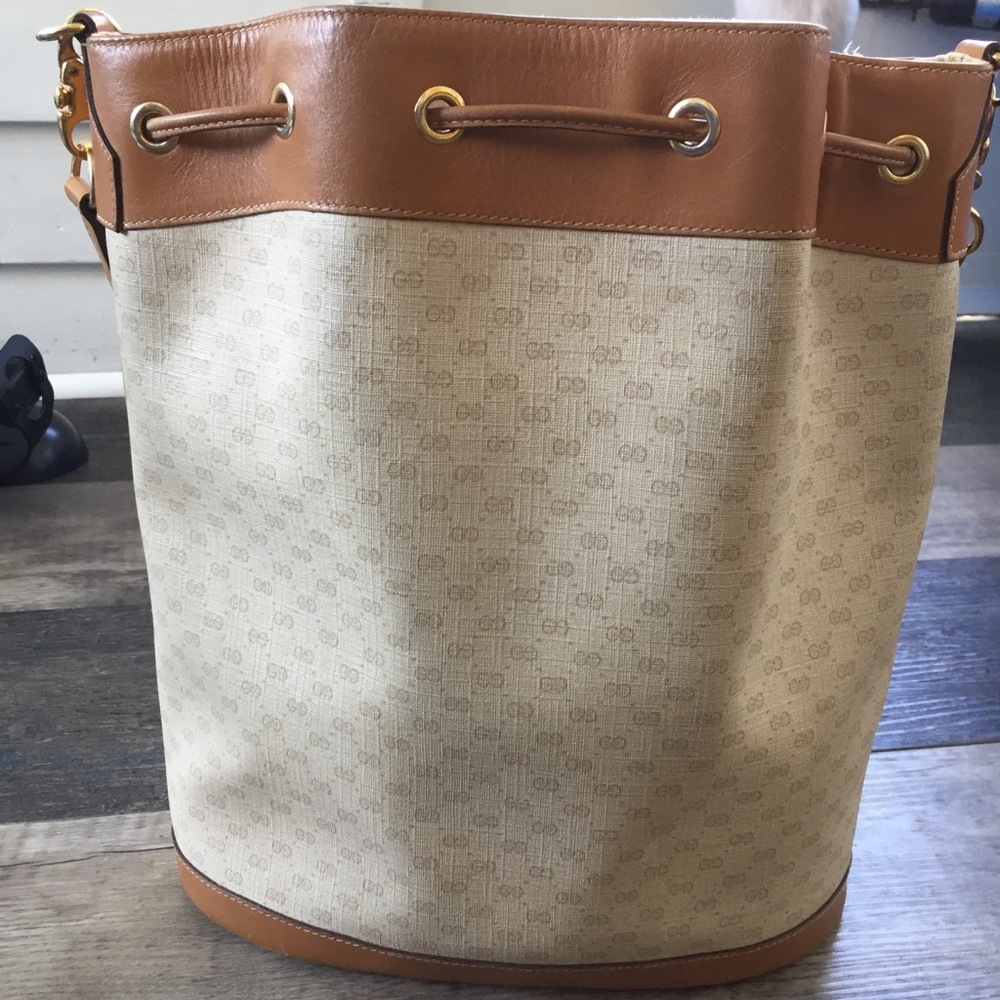 Gucci vintage drawstring bucket tote bag - Picture 2 of 8